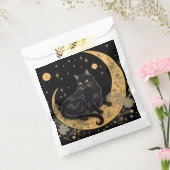 Black Cat Crescent Moon Blume Happy Halloween Geschenktütchen (Versiegelt)