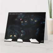 Black Cat Cuddle Karte (Vorderseite)