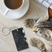 Black Cat Cuddle Schlüsselanhänger