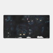 Black Cat Cuddle Schreibtischunterlage (Vorderseite)