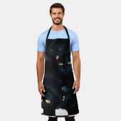 Black Cat Cuddle Schürze (Getragen)