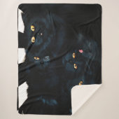 Black Cat Cuddle Sherpadecke (Vorderseite)