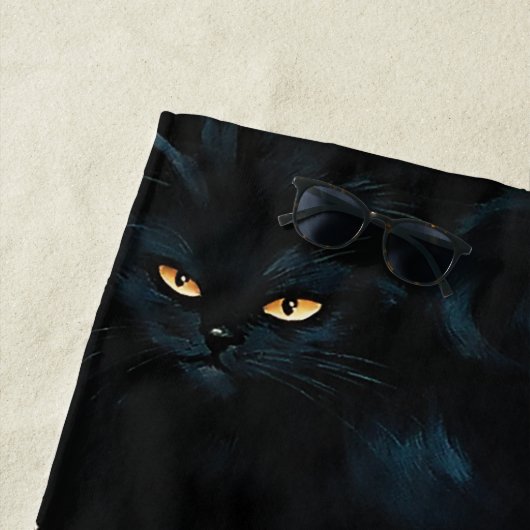 Black Cat Cuddle Strandtuch (Beispiel)