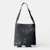 Black Cat Cuddle Tragetaschen Mit Langen Trägern (Rückseite)