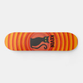 Black Cat Custom Add name Skateboard (Horizontal)