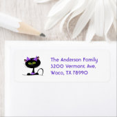 Black Cat Custom Address Label (Insitu)