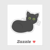 Black cat Custom Cut Vinyl Stickers Aufkleber (Blatt)