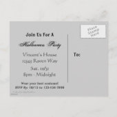 Black Cat Custom Halloween Einladung Postkarte (Rückseite)