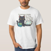 Black Cat Database Administrator Tech Quote T-Shirt (Vorderseite)