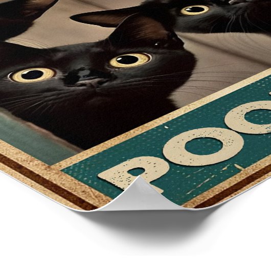 Black Cat Decor Wall Poster Kacke Sie (Ecke)