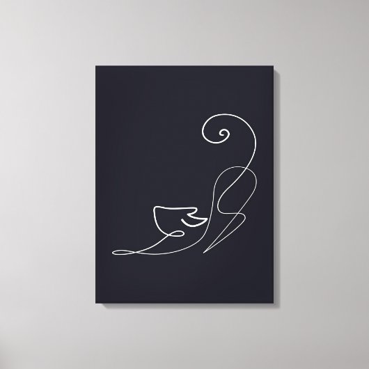 Black Cat Design | Niedliche Katze Leinwanddruck (Vorderseite)