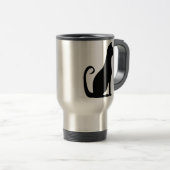 Black Cat Design Reisebecher (VorderseiteRechts)