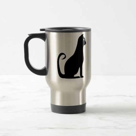 Black Cat Design Reisebecher (Links)