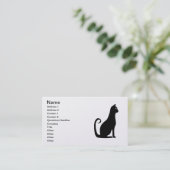 Black Cat Design Visitenkarte (Stehend Vorderseite)