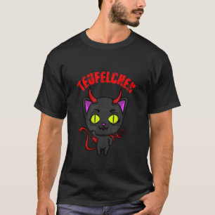 Black Cat Devil Kitten Kostume Hell T-Shirt
