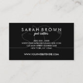 Black Cat Dog Line Logo Petsitter Visitenkarte (Rückseite)