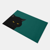 Black Cat Door Mat Fußmatte (Schrägansicht)