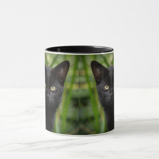 Black Cat Double Sided Tasse (Zentrum)