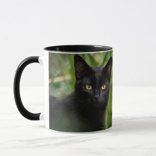 Black Cat Double Sided Tasse (Links)