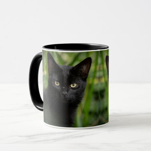 Black Cat Double Sided Tasse (Vorderseite Links)