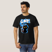 Black Cat drawing T-Shirt (Vorne ganz)