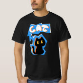 Black Cat drawing T-Shirt (Vorderseite)
