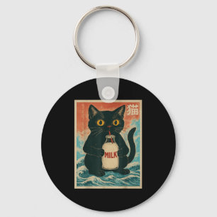 Black Cat Drink Milk Carton Anime Japanisch Witz G Schlüsselanhänger