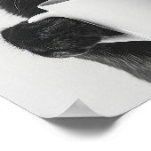 Black Cat Drinking Coffee Wall Art, Black and Whit Poster (Ecke)