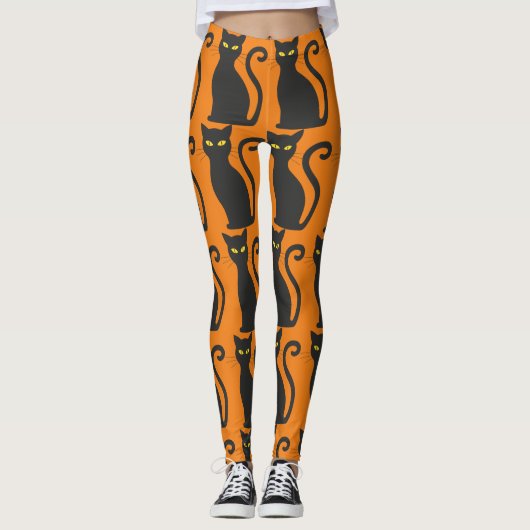 BLACK CAT DRINT HerbstYOGA PANTS Leggings (Vorderseite)