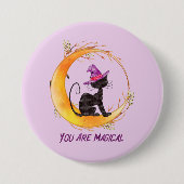 Black Cat - Du bist magisch Button (Vorderseite)