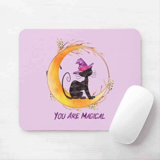 Black Cat - Du bist magisch Mousepad (Mit Mouse)