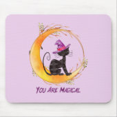 Black Cat - Du bist magisch Mousepad (Vorne)