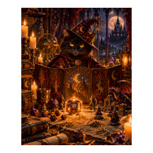Black Cat Dungeon Master Fantasy Art
