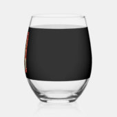 Black cat eats Japanese ramen for Halloween Weinglas Ohne Stiel (Links)