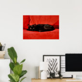 Black Cat Edgar Poster (Heimbüro)