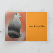 Black Cat Editable Halloween Karte (Innenseite)