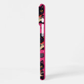 Black Cat Electric Guitar Players Rock Band Gift iPhone Hülle (Linke Seite)