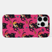 Black Cat Electric Guitar Players Rock Band Gift iPhone Hülle (Rückseite (Horizontal))