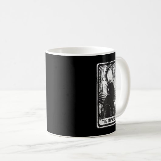 Black Cat Empress Tarot Card Kaffeetasse (VorderseiteRechts)