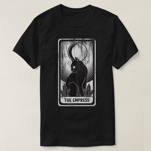 Black Cat Empress Tarot d T-Shirt (Design vorne)