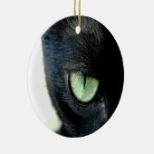 Black Cat Eye Keramik Ornament (Rechts)