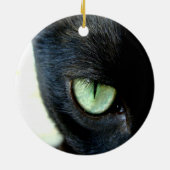 Black Cat Eye Keramik Ornament (Hinten)