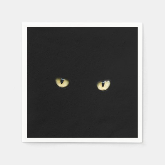 Black Cat Eyes | Halloween Serviette (Vorderseite)