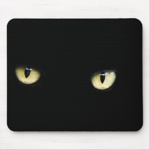 Black Cat Eyes Katzenaugen-Makro Mousepad
