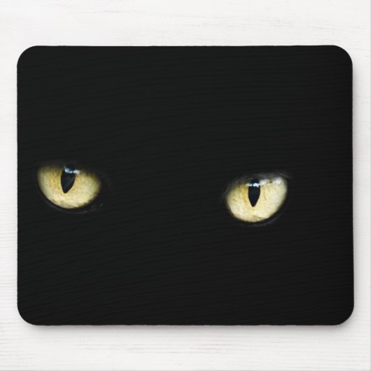 Black Cat Eyes | Katzenaugen-Makro Mousepad (Vorne)