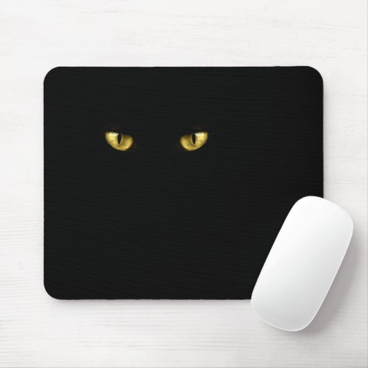 Black Cat Eyes Mousepad (Mit Mouse)