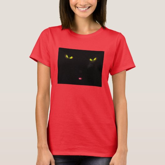 Black Cat Eyes T-Shirt (Vorderseite)