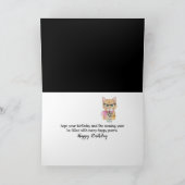 Black Cat Face Birthday Karte (Innenseite)