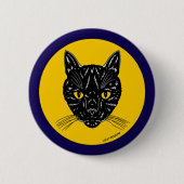 Black Cat Face Button (Vorderseite)