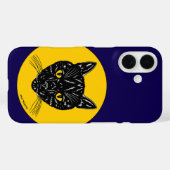 Black Cat Face Case-Mate iPhone Hülle (Rückseite (Horizontal))